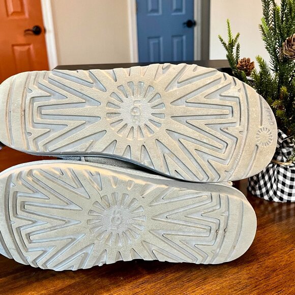 UGG Classic Grey Mini Sequin Stars Sparkly Boots Women's Size 7 - Picture 5 of 5